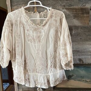Magnolia Pearl Cream Lace Blouse